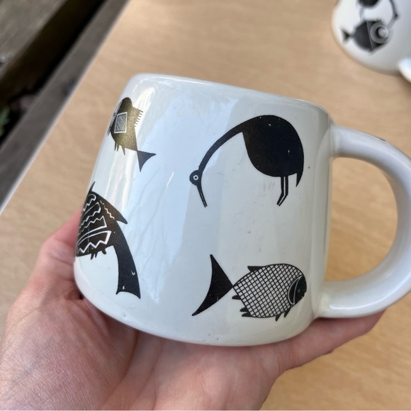 The Treasure Chest Vintage 1998 Mimbres Fish Mug Design #215 Set Of 2 - Picture 15 of 16